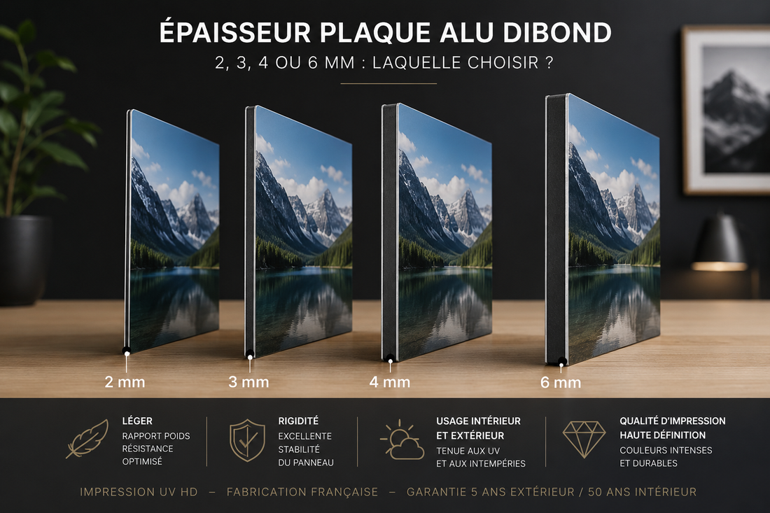 Quelle épaisseur choisir pour une plaque en aluminium Dibond ?