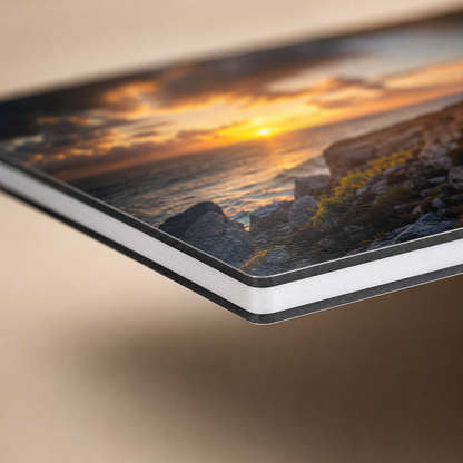 Détail de la matière aluminium Dibond premium pour impression photo